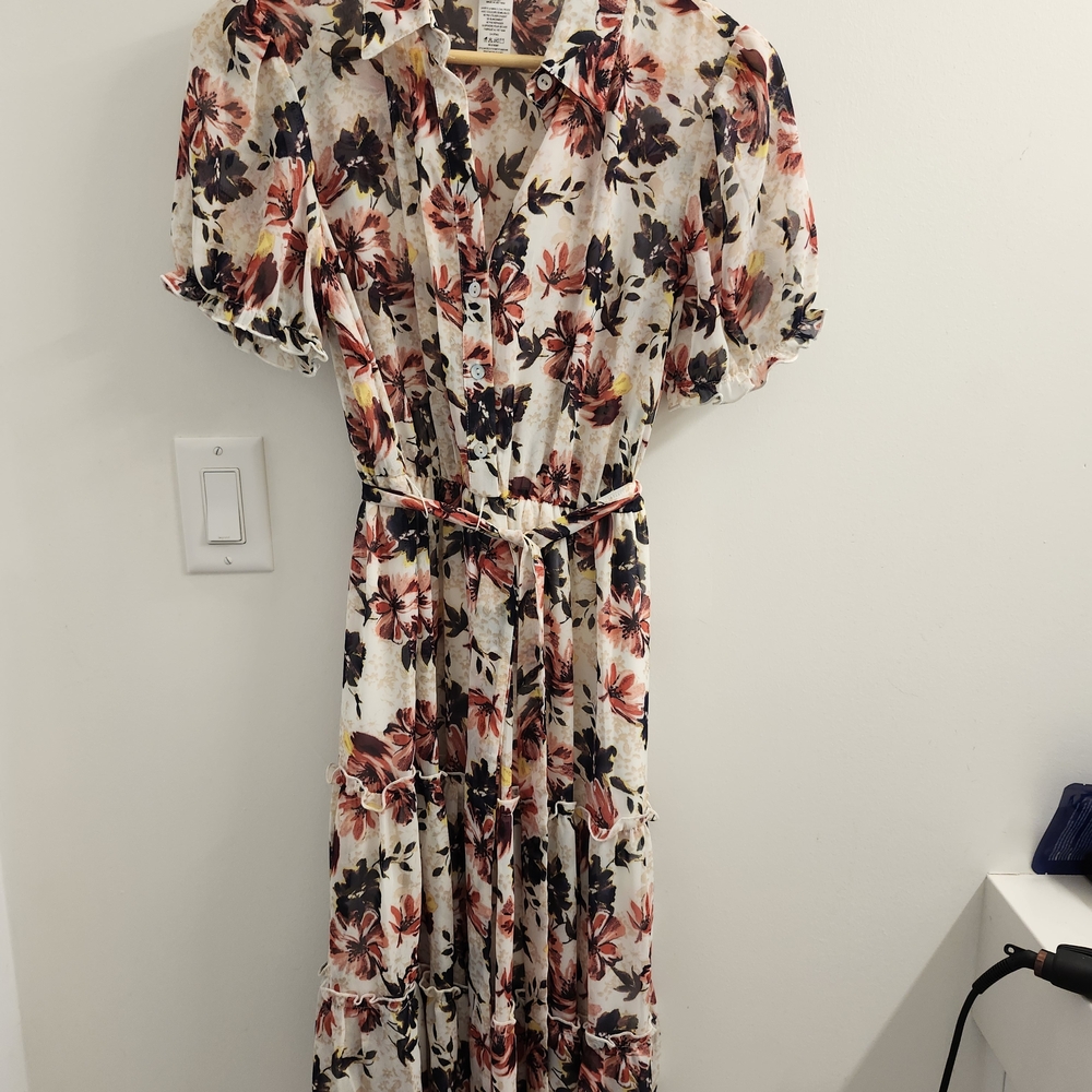 Kate Lily Floral Maxi Dress with Belt